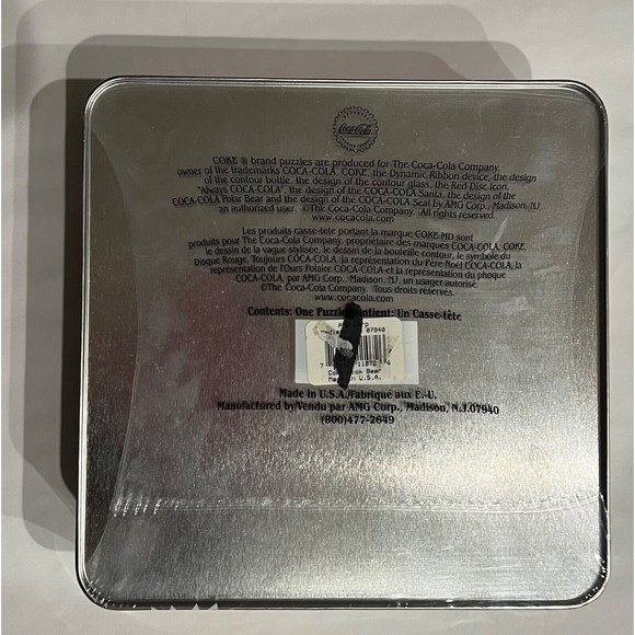 RARE 1999 Coca Cola “Look” Bear  -1000 Piece Puzzle 20x27 --BRAND NEW sealed tin - Picture 6 of 6